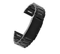VRKRTVBLB Pulsera de acero inoxidable for pulsera de metal negra de 20 mm y 22 mm, unisex(E,20mm)