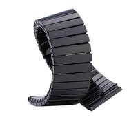 VRKRTVBLB Stainless Steel Elastic Strap 16mm 18mm 20mm 22mm Metal Expansion Bracelet For Smart Watch Band(Black,20mm)