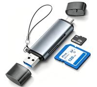 Vrllinking Lector de tarjetas SD USB C, adaptador de tarjeta micro SD USB 3.0 de alta velocidad USB 3.0, lector de tarjetas de memoria para Micro SD/SDHC/SDXC compatible con iPhone 16/15, MacBook Pro