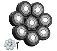 VRMETA Cabezales de repuesto para afeitadora de cabeza, cuchillas flotantes 8D afiladas de acero inoxidable para hombre, cabezales de repuesto para afeitadora eléctrica giratoria (8 cabezales (negro)