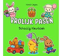 VROLIJK PASEN - Schattig Kleurboek: 50 Makkelijke en Leuke Illustraties voor Kinderen, Tieners en Volwassenen | Konijntjes, Kuikentjes, Lammetjes, ... Formaat 21,6 x 21,6 cm (Nederlandse editie)