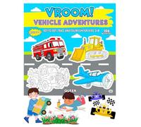 Vroom! Vehicle Adventures: Dot-to-Dot, Trace, and Color Fun for Kids Ages 3-8