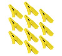 Vroomoto Abrazadera de Prueba de BateríA Clip Prueba Cocodrilo Abrazadera Seguridad BateríA Conector Tipo Banana 4 Mm Chapado en Latón Trasero 20 A 1000 V Apertura 10 Mm (Amarillo)