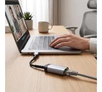 Vroomoto Adaptador Ethernet USB-A a RJ45 Adaptador Fast Ethernet de Red LAN Plug and Play Conexión por Cable Estable Cable Compacto de 21,2 Cm para iOS MacOS HarmonyOS (100Mbps)