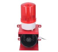Vroomoto Alarma de Sirena Industrial, Bocina de Alarma con Luz Sonora 115 DB, Sirena Estroboscópica para Exteriores 115 DB, Luz y Sonido , Estroboscópica (CC 24 V)