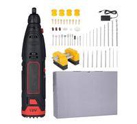 Vroomoto Amoladora Eléctrica Herramienta Inalámbrica 1-6 Engranajes+Herramienta MAX con Múltiples Accesorios Disipación de Calor Eficiente de Alta Concentricidad (Enchufe UE 1 batería)