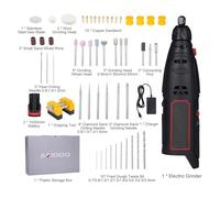 Vroomoto Amoladora Eléctrica Herramienta Inalámbrica 1-6 Engranajes+Herramienta MAX con Múltiples Accesorios Disipación de Calor Eficiente de Alta Concentricidad (Enchufe europeo 2 baterías)