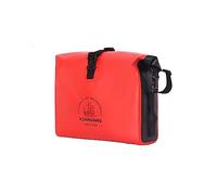 Vroomoto Bolsa de Manillar Bolsa Delantera de Scooter PVC Barra Bicicleta Hebillas Liberación Rápida con Parte Superior Enrollable Correas Montaje Ajustables para (Rojo)
