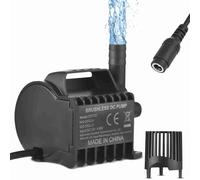 Vroomoto Bomba de Agua Sumergible Mini Bomba de Agua Portátil 12 V 4,5 W 360 L/H Elevación 9,2 Pies sin Escobillas Silenciosa con Enchufe Hembra CC 6,5 Pies Base Ventosa para (QR75C)