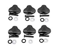 Vroomoto Botón de Cabezal de Máquina Guitarra, Exquisita Forma Cola, Cabezal Clavija Afinación Metal para Guitarra Eléctrica (Negro)