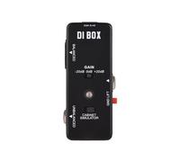 Vroomoto Caja DI para Guitarra Eléctrica, Mini Pedal de Efectos, Distorsión Ultrabaja, Interfaz Balanceada/no Balanceada de 9 V CC, Color negro.