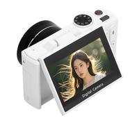 Vroomoto Cámara Digital Cámara Compacta de Apuntar y Disparar 5K 75MP AF Enfoque Automático Zoom 18X WiFi Web con Flash con Pantalla Abatible 180 de 3 Pulgadas Bolsa para (ShChGB)