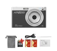 Vroomoto Cámara Digital para Niños 4K 50MP HD Cámara Digital Zoom 16X Pantalla IPS de 2,88 Pulgadas Compacta con Enfoque Automático (Negra #-1)