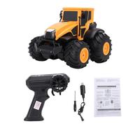 Vroomoto Camión Agrícola Teledirigido de 2,4G, Escala 1/14, 4WD, Todo Terreno, Agua y Tierra, Coche Acrobático con Control Remoto para Jugar Al Aire (Naranja)