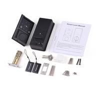 Vroomoto Cerradura Inteligente para Puerta de Entrada sin Llave, Aleación de Aluminio con Tarjeta Huella Dactilar, TY APP, para Oficina en Casa