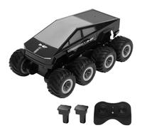 Vroomoto Coche Anfibio de Control Remoto para Niños, Vehículo de Camión RC 2.4G en Tierra y Agua, Juguete para Niños y Niñas (Negro 2 baterías)