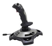 Vroomoto Controlador de Joystick Simulador de Vuelo USB Flight Stick Joystick Juego Vibración 4 Ejes 8 Vías Hat 12 Botones Programables con Acelerador para 7 8 10 11