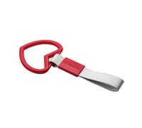 Vroomoto Correa de Manija Anillo de Remolque Deriva Parachoques Trasero Advertencia Anillo Tracción Manual Accesorio Exterior Interior del Automóvil con PVC Sujetador (Rojo)