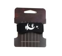 Vroomoto Cuerdas de Guitarra Silenciador Amortiguador Elimina Armónicos Resonancias Guitarras Eléctricas Acústicas 18 Cm Negro Blanco Llamativo (Negra)