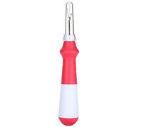 Vroomoto Descosedor Ergonómico con Largo Antideslizante de Acero Inoxidable Afilado y Mini Bola Roja con Horquilla Grande para Hilos de Coser, Telas y Líneas pesca. (Rojo)
