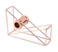Vroomoto Dispensador de Cinta de Metal Soporte para Cinta Escritorio Soporte para Rollo Adhesivo Escritorio Cortador Diseño Hueco en Oro Rosa Hoja Afilada Superficie Lisa (Rosa)