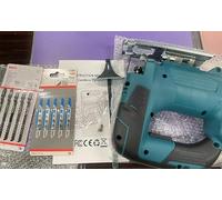 Vroomoto Eléctrico 1300SPM 10 Cuchillas Corte de Metal Plástico Madera 3 Juegos Orbitales Corte Biselado de 45 Grados Diseño Ergonómico Comodidad