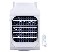 Vroomoto Enfriador de Aire Aire Acondicionado Portátil Enfriador Evaporativo 350 Ml Carga USB Cabezal Agitador de 90 ° Luz Nocturna Enfriamiento 4000 MAh con Filtro Cortina Agua