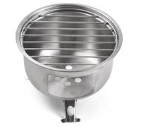 Vroomoto Estufa de Camping Portátil, 4 en 1, Acero Inoxidable, 6,1 X 4,3 | Quemador de Alcohol, Acero Inoxidable, de Ramas de Madera, Asado de Estofado para Hervir a la Parrilla, Uso de Picnic Al