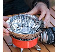 Vroomoto Estufa de Camping Portátil Estufa de Gas Plegable Calor Ajustable Quemador Camping Encendido Electrónico 1400 W Fuerte Potencia Fuego Estable Antideslizante con Bolsa