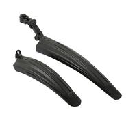 Vroomoto Guardabarros para Bicicleta [Marcador de posición] Juego de Guardabarros Delantero y Trasero Ajustable Fibra Sintética Ligera y Desmontable Rápidamente con Bridas para (Negra)