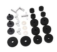 Vroomoto Juego de Repuesto de Platillos Fundas para Platillos Fundas para Soporte Funda Tambor 24 Piezas Almohadillas Fieltro Tuercas (Negra)