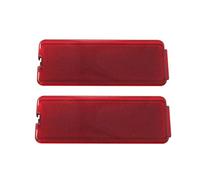 Vroomoto Lente de Luz Reflectora para Puerta, ABS Rojo, IP67, 2 Piezas, | Construcción de ABS, Resistencia a la Intemperie IP67, Visibilidad Nocturna, , Excursion, Baliza de vehículo.