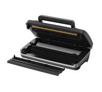 Vroomoto Máquina Selladora Al Vacío para Alimentos, -85 KPa, Seco y | Sellador de Bolsas para Alimentos, Carcasa de ABS, Base Removible, Manguera Externa para Jarra, 10 Bolsas, 1 Rollo de