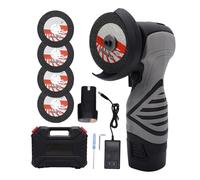 Vroomoto Mini Amoladora Angular Inalámbrica, Herramienta de Corte Manual con Batería de 4800 MAh, 5 Discos Corte, Cargador, Pulido, Pulido, Portátil, 13000 RPM, Pequeño (Enchufe europeo)