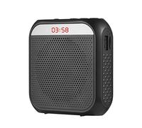Vroomoto Mini Amplificador de Voz Portátil Recargable, Pantalla LED para Enseñar Entrenamiento de Canto (Negro)