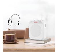 Vroomoto Mini Amplificador de Voz Portátil Recargable, Pantalla LED para Enseñar Entrenamiento de Canto (Blanco)