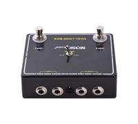 Vroomoto Pedal Conmutador de Bucle de Efectos Guitarra DUAL, Conmutador 2 Canales, Aluminio, 6,35 Mm, Pedales Doble Interruptor Pie, Pedales Bright Onion, Looper Inver