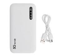 Vroomoto Punto de Acceso Móvil WiFi 5G 6, Soporte de Alta Velocidad, 16 Dispositivos, Enrutador Punto Acceso WiFi Portátil 6100mAh con Ranura para Tarjeta SIM