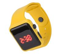 Vroomoto Reloj Deportivo Colorido, Reloj Digital para Niños con Retroiluminación LED para Diversas Actividades, Material Plástico Suave Edades de 7 a 12 Años (Amarillo)