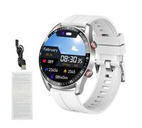 Vroomoto Reloj Inteligente de 200 MAh de 3 a 5 Días Trabajo, Reloj Llamadas BT Fitness 1,52 Pulgadas, Más 100 Modos Deportivos, Pantalla Colorida Completamente Táctil, para (Silicona Plateada)