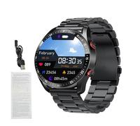 Vroomoto Reloj Inteligente de 200 MAh de 3 a 5 Días Trabajo, Reloj Llamadas BT Fitness 1,52 Pulgadas, Más 100 Modos Deportivos, Pantalla Colorida Completamente Táctil, para (Acero Negro)