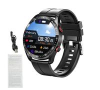 Vroomoto Reloj Inteligente de 200 MAh de 3 a 5 Días Trabajo, Reloj Llamadas BT Fitness 1,52 Pulgadas, Más 100 Modos Deportivos, Pantalla Colorida Completamente Táctil, para (Silicona Negra)