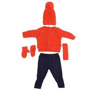 Vroomoto Ropa para Muñecas, Ropa para Muñecas bebé, Accesorios , Sombrero Muñeca Niña, Gorro Muñeca, Gorro , Fácil de Poner (Q18-789 Jersey Naranja Shafu de 43cm.)
