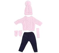 Vroomoto Ropa para Muñecas, Ropa para Muñecas bebé, Accesorios , Sombrero Muñeca Niña, Gorro Muñeca, Gorro , Fácil de Poner (Q18-786 Jersey Rosa Claro Shafu de 43cm.)