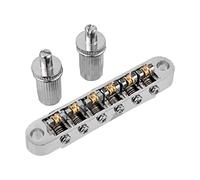 Vroomoto Silla de Montar con Ruedas para Guitarra, Puente, Silla de Guitarra Eléctrica para Estabilidad y Mantenimiento, Aleación Cobre y Zinc, 6 Sillas (Plata)