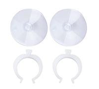 Vroomoto Soporte para Tubo de Acuario, Abrazadera para Manguera de Pecera, Tubo Aerolínea, Ventosa, Clip, Ventosa Potente, Diseño Mezcla Transparente con Clip (Puede Sujetar 25-34 mm)