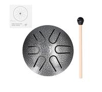 Vroomoto Tambor de Lengua de Acero, 6 Tonos, 3 Pulgadas, Tambores Mano para Práctica Yoga, Musicoterapia, Tamaño Mini (Plata)