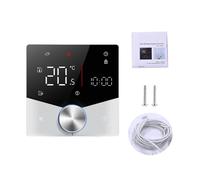 Vroomoto Termostato Inteligente para Calefacción de Caldera de Agua y | Cuerpo de ABS PC, Control de Aplicación WiFi Matter, Calefacción de Caldera de Agua y Gas, Programable Durante 7 Días,
