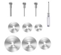 Vroxdrez 10 Piezas Discos de Sierra Circular para Dremel, Mini Hojas de Corte HSS Compatibles con Herramientas Rotativas, Accesorios para Madera, Plástico y Metal