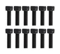 Vroxdrez 12 Piezas Tornillos de Vástago de Bicicleta M5x18mm para Disco Freno y Potencia de Bicicleta de Montaña Negro (Negro)